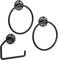 Stainless Steel Towel Rings & Toilet Paper Holder Set